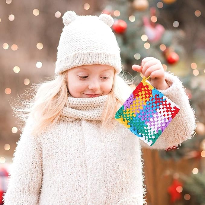 REENLIV Upgraded Weaving Loom Kit Toys for Kids & Adults, DIY Arts & Crafts, Easy Potholder Loom Knitting Activity for Beginners, Ideal Gifts for Girls Ages 5 6 7 8-12 13 Years Old, 252 Craft Loops