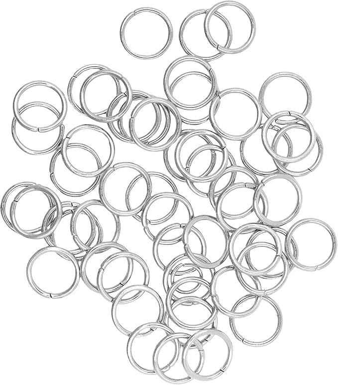 Mandala Crafts Assorted Silver Color Jump Rings Jewelry Findings Metal O Rings for Jewelry Making Supplies - 1250 4mm to 10mm Small Open Jump Rings Kit for Necklace Earring
