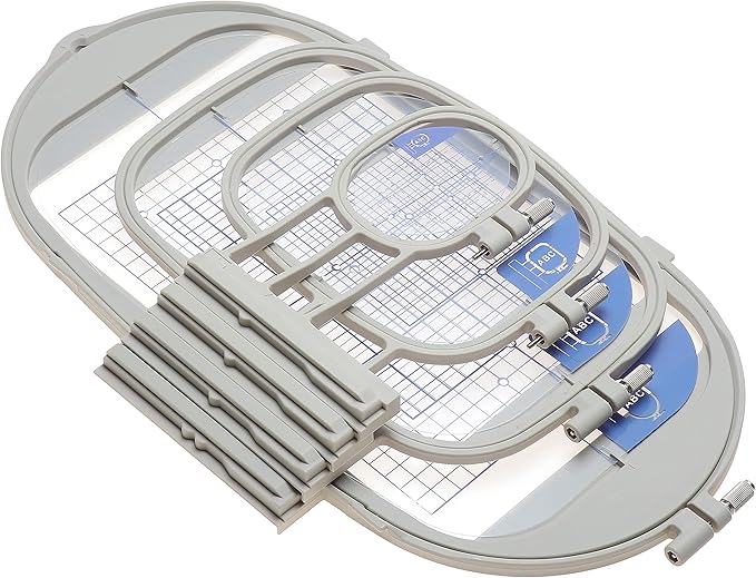 new brothread embroidery machine hoop 4 in 1 set (sa437+sa438+sa439+sa441) compatible with brother innovis nq3600d/3500d nq1700e/1600e/1400e ve2200 4000d 1500d v7 v5 v3 babylock ellegante/aventura