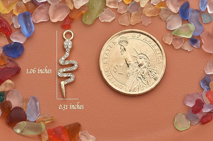 Pack of 20 Rhinestone Charms Gold Plated Pendants Pave Crystal Accessories for Necklace Bracelet Jewelry Making DIY Crafting