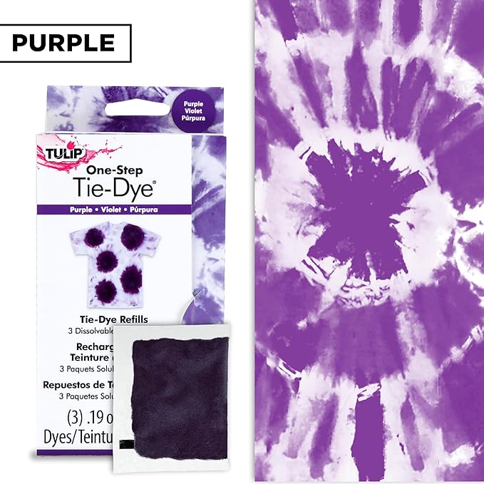 Tulip One-Step Tie-Dye Kit Dye Refill Packs, Purple