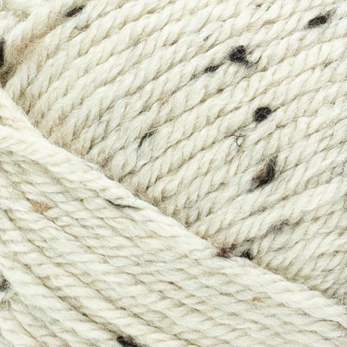 Lion Brand Yarn Basic Stitch Anti-Pilling Yarn for Crocheting, Knitting, and Crafts, Almond Tweed, 3 Pack