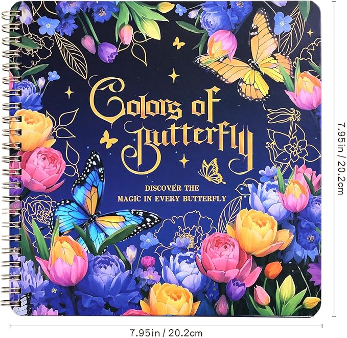 Women's Coloring Book 30 Pages Butterfly & Flower Pattern Coloring Books for Adults to Relax and Relieve Anxiety, Gift for Mother's Day, Birthdays, Christmas, Anniversaries