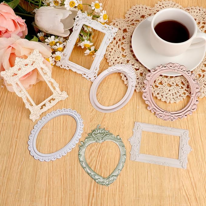 40Pcs Scrapbook,Lace Frames Scrapbook Paper Scrapbooking Lace Frames and Borders Vintage Scrapbook Cutouts Paper Lace for DIY Junk Journal Crafts Journaling Scrapbook Supplies