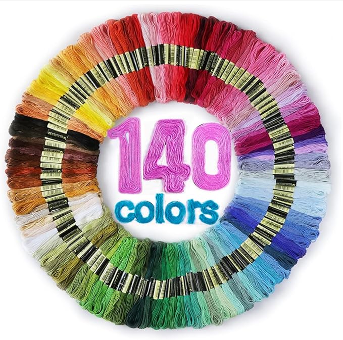 lovimag embroidery thread floss 140 colors skeins friendship bracelet string making bracelets cross stitch kit supplies thin yarn sewing patterns cotton strings crochet braces wrap rainbow crafts