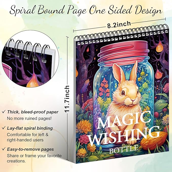 Coloring Book for Adults Relaxation, Spiral Bound Adult Coloring Book for Women Page One Sided Design Gifts Arts and Crafts for Women to Relax, Anxiety and Depression 30 Colorful Coloring Pages