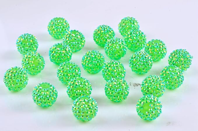 20mm Rhinestone Beads for Pens 20pcs Beaded Pens Beads Bling Glitter Suger Bugglegum Beads Large Balls Crystal Pen Beads for DIY Pens Keychain Making Suppliers Bulk