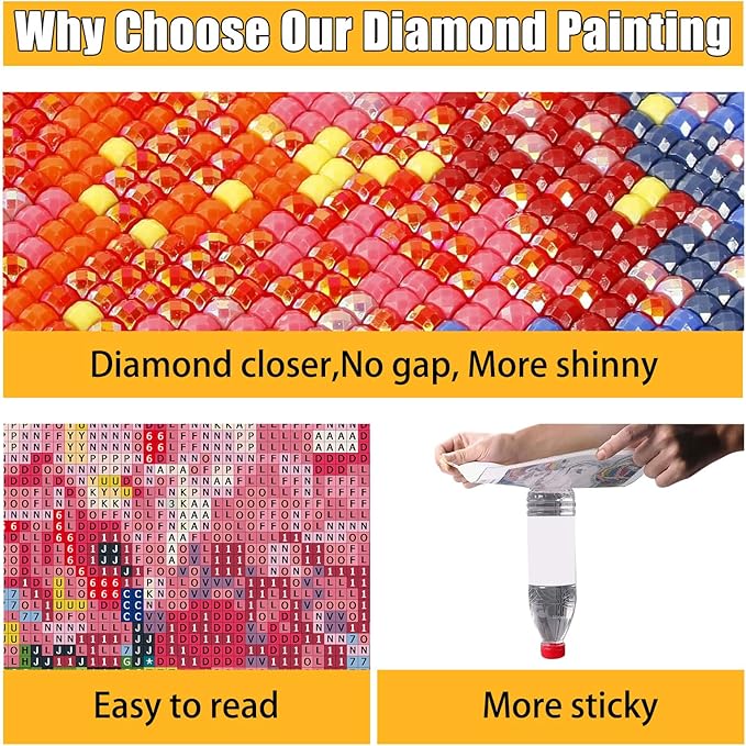 Flowers Square Drill Diamond Painting-Square Diamond Painting Kits,Flowers Gem Painting Kit for Adults,DIY Diamond Painting Square Drill and Crafts for Gifts and Home Wall Decor 12x16inch