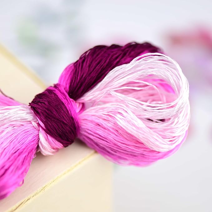 Mulberry Silk Floss Embroidery Thread Floss-Cross Stitch Threads China Silk Woven Jewelry Threads DIY Sewing Kits (38)