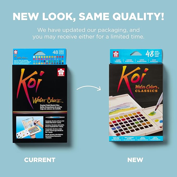 SAKURA XNCW-48N Koi Watercolor Field 48 Color Sketch Set