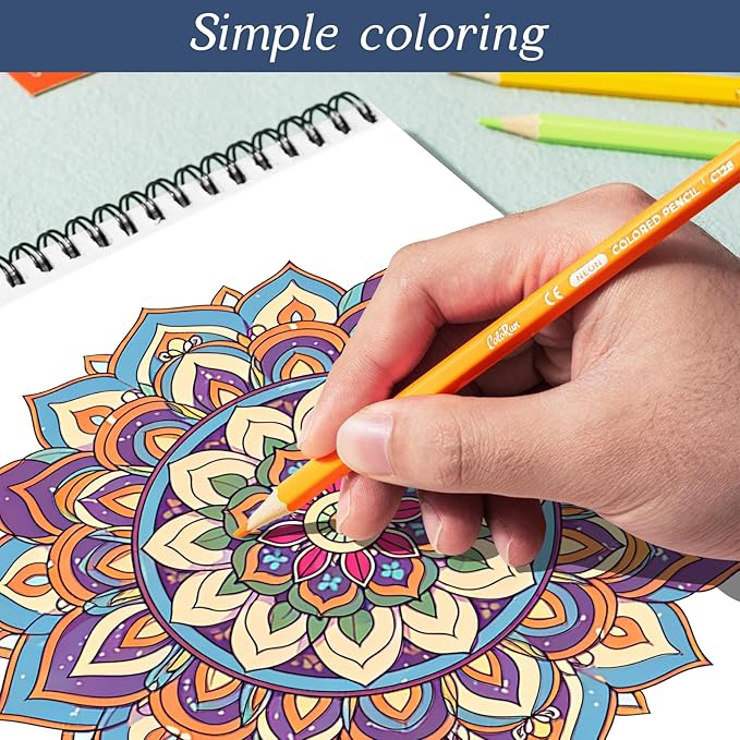 CKMOREL Mandala Coloring Book for Adult Spiral Bound Lay Flat Mandala Coloring Book for Women 24 Pages One Sided Design Gift for Adult to Relax and Relieve Anxiety - Beauty of Mandala