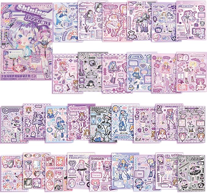 500 Cute Girl Stickers Cute Anime Girl Scrapbook Sticker Kawaii Stickers People Stickers Perfect for journals, scrapbooks, and as Gifts for Girls
