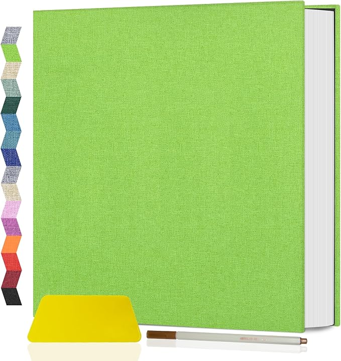 Popotop Photo Album Self Adhesive Scrapbook Album for 4x6 5x7 8x10 Pictures DIY Photo Book as Scrapbooking Supplies Kits, Birthday Gifts for Women Mom Wedding Baby Family Travel
