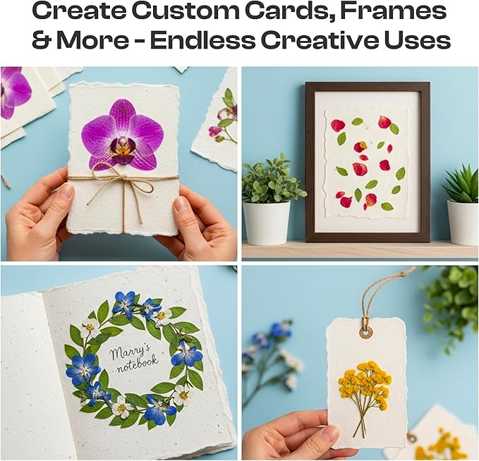 Caydo 4 Pieces Paper Making Frame Kit, Papermaking Mould and Deckle with Mesh, Absorbent Paper and Sponge for Kids Adults Supplies A4 A5 A6 A7(9.8" x 13",7.5" x 9.8",5" x 7", 4.5" x 5.7")