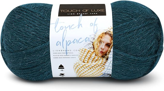Lion Brand Yarn (1 Skein) Touch of Alpaca Yarn, Jade