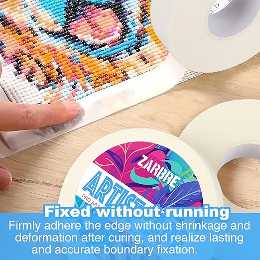 Artist Tape, 2 Pack White Art Tape for Watercolor Paper, Medium Tack Masking Drafting Tape for Painting Canvas Framing, Acid-Free, 0.6in Wide 328FT Long Total
