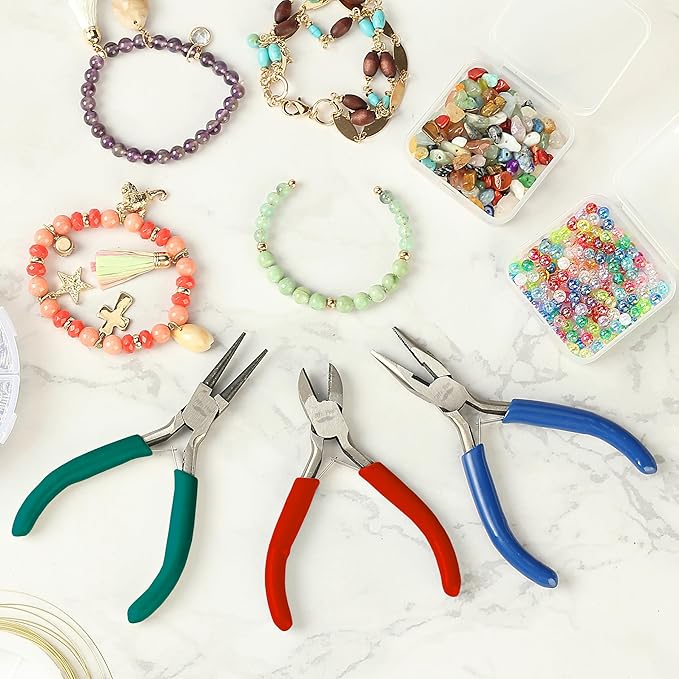 Mr. Pen- Jewelry Pliers, 3 Pack, Jewelry Making kit, Mini Pliers for Jewelry Making, Wire Cutters for Jewelry Making