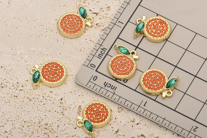 Pack of 20 Rhinestone Charms Gold Plated Pendants Pave Crystal Accessories for Necklace Bracelet Jewelry Making DIY Crafting