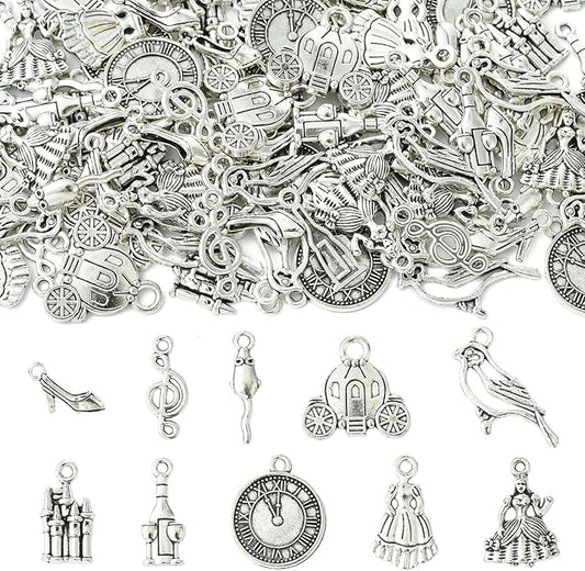 Antique Silver Cross Drink Insect Animal Theme Charms for DIY Jewelry Bracelet Necklace Earring Keychain Decor