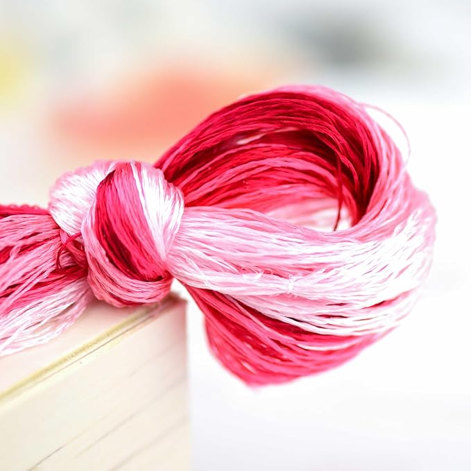 Natural Silk Thread, Handmade Embroidery Thread, 8 Colors, 110m Each, Mulberry Silk Floss for Hand Embroidery, Fine Detailed Needlework, Luxury Embroidery Threads Set（11）