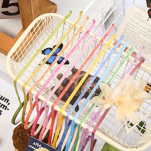 YUBX Skinny Washi Tape Pack 120 Rolls Basic Patterns Decorative Slim Geometric Elegance Masking Tapes for Arts, DIY Crafts, Journals, Planners, Scrapbook, Wrapping