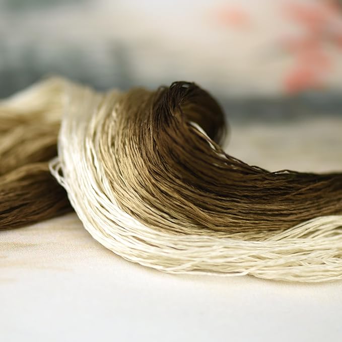 4 Skeins Mulberry Silk Floss Embroidery Thread Floss-Cross Stitch Threads China Silk Woven Jewelry Threads DIY Sewing Kits (23)