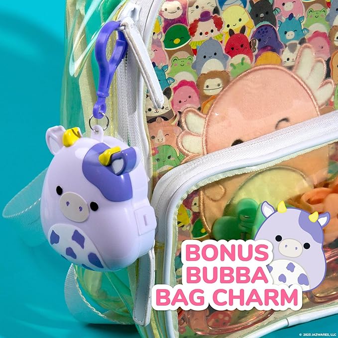 Original Squishmallows Bubba The Cow Bracelet Kit, Bracelet Making Kit, Friendship Bracelet Kit, Charm Bracelet, Charm Bracelet Making Kit, Gifts for Girls, 7 Year Old Girl Birthday Gifts, Crafts