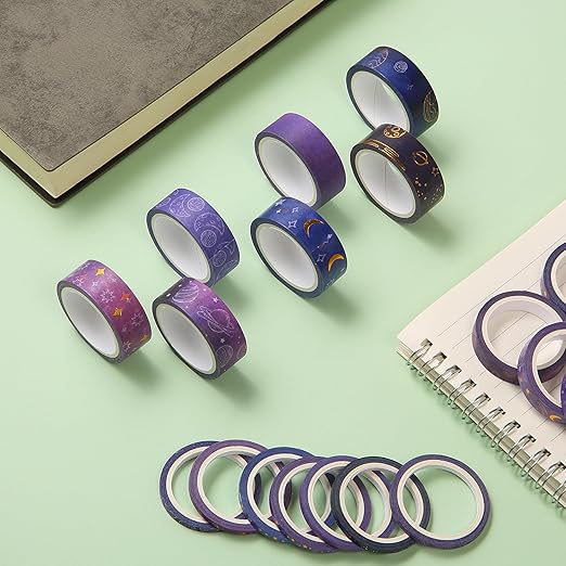 Mr. Pen- Washi Tape Set, 21 Rolls, Outer Space Design, Decorative With Measure Tape, Scrapbook Washi for Journaling, Craft
