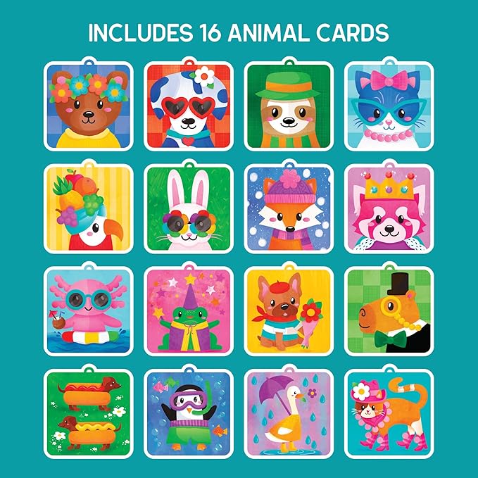 Educational Insights Pom Pom Kit: Animal Dress Up - Arts and Crafts for Kids 4-6, DIY Arts & Crafts Kits, Kids No Mess Activities, Preschool and Kindergarten Crafting Set, Toddler Craft Supplies