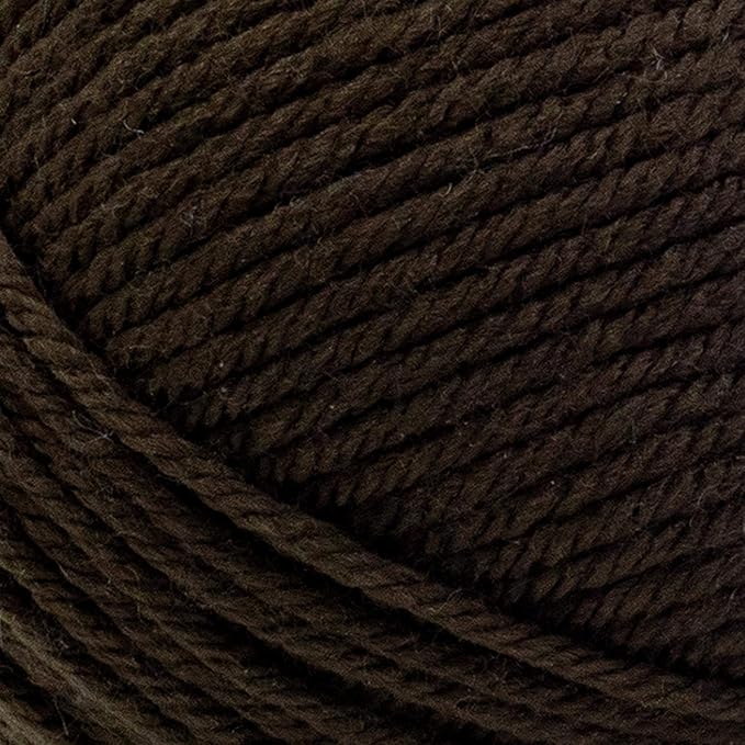 Lion Brand Yarn Basic Stitch Anti-Pilling Yarn for Crocheting, Knitting, and Crafts, Ebony, 1 Pack