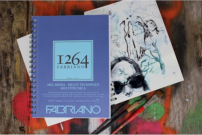 Fabriano 1264 Mixed Media Pad, 9" x 12", 110 lb.