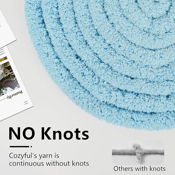 Chunky Yarn for Hand Knitting - #10 Chunky Chenille Yarn, Jumbo Big Thick Chunky Yarns for Crocheting, Super Bulky Chunky Knit Blanket Yarns, 8 Skein (25 yds 8 oz Each Skein), Sky Blue