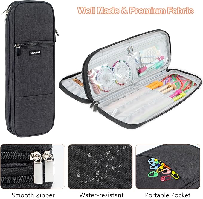Knitting Needles Case (up to 14 Inches), Knitting & Crochet Accessory Organizer