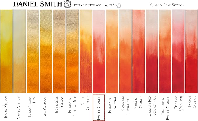 Daniel Smith Extra Fine Watercolor Paint, 5ml Tube, Pyrrol Orange, 284610126