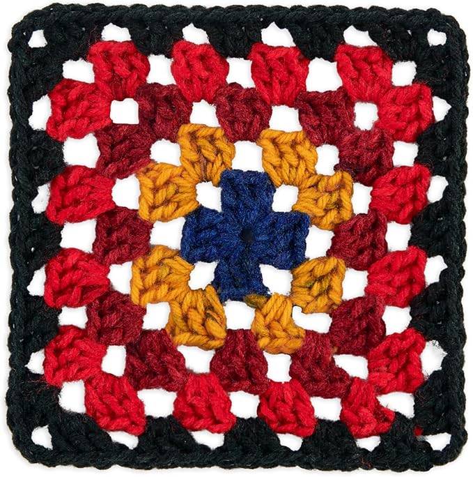 Red Heart All in One Granny Square Black- Moody Cherry Yarn - 3 Pack of 250g/8.8oz - 100% Acrylic - #4 Worsted (Medium) - 381m/417Yards - for Knitting, Crochet and Amigurumi