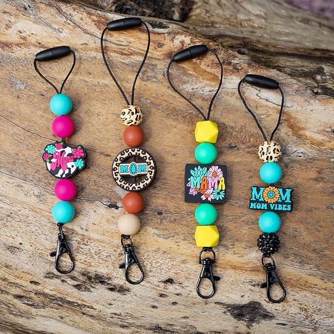 MUBYOK F02 Mama Car Freshie Hangers Making Kit DIY Silicone Beads Hanging Charms Accessories Supplies