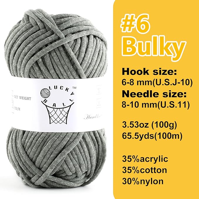 100g Yarn for Crocheting and Knitting,66yds/60m Cotton Yarn for Beginners,Cotton-Nylon Acrylic Blend Yarn for Beginners Crochet Kit Making(Dark Green)
