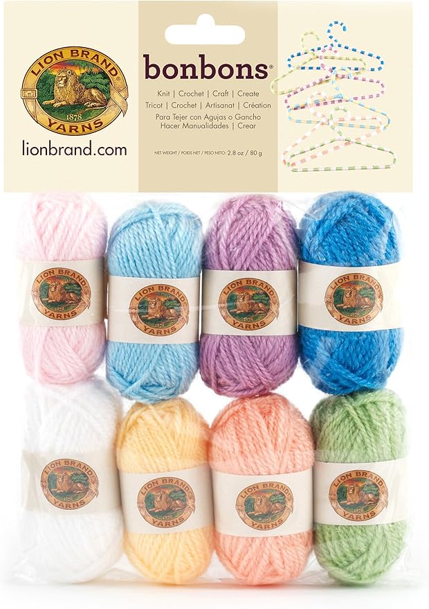 Lion Brand Yarn 601-620 Bonbons Yarn, Pastels
