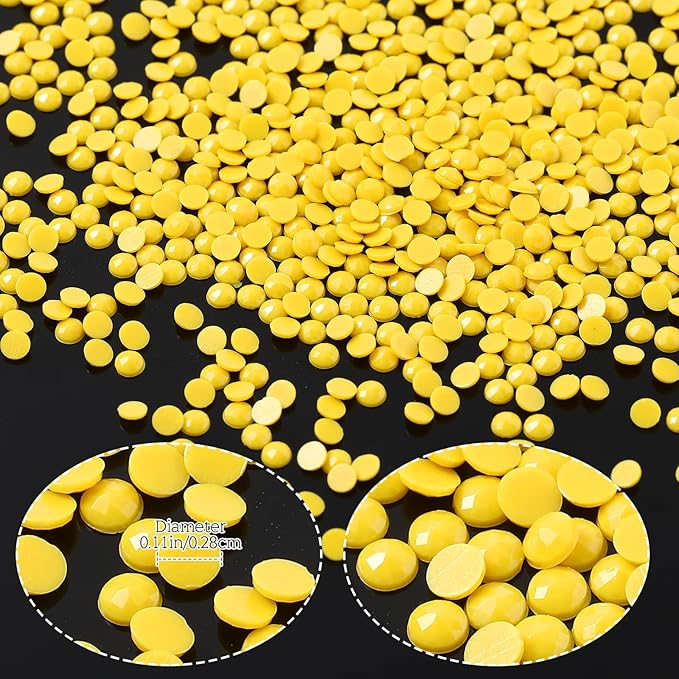 60000 Pcs 60 Color Rhinestones Diamond Painting Beads Flat Bottom Round Resin Beads Art Replacement Diamonds for DIY Craft Diamond Painting Accessories(Bright Color)