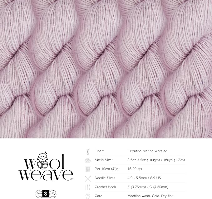 Superwash Merino Wool Yarn for Knitting & Crocheting - Premium Hand Dyed Yarn, 100gr, 240 Yards, Dk Weight - Luxurious, Soft & Durable