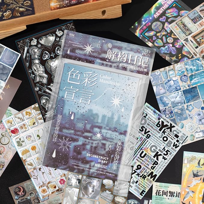 800+ Pcs Y2K Sticker Book - 30 Sheets Vintage Cut-Out Stickers for Junk Journals & Scrapbooking | Retro Ephemera Pack, Journaling Supplies, Craft Embellishments