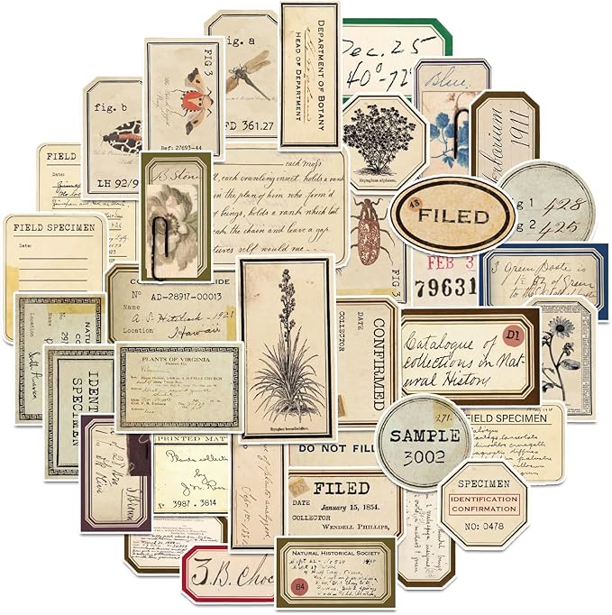140 Pcs Vintage Aesthetic Stickers for Adults, Junk Journal Supplies for Scrapbooking Bullet Journal Collage Diary DIY Crafts