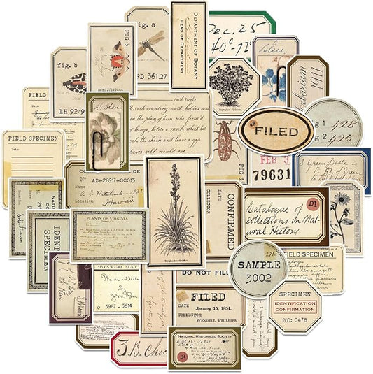 140 Pcs Vintage Aesthetic Stickers for Adults, Junk Journal Supplies for Scrapbooking Bullet Journal Collage Diary DIY Crafts