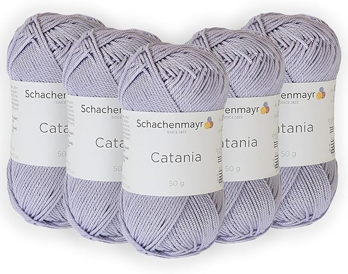 5 Skein/Pack Schachenmayr (SMC) Catania Originals Yarn, Each Ball 1.76 Oz (50gr) / 136 Yards (125 m), 100% Mercerized Cotton for Knitting and Crochet Yarn, Sport Weight, 399 - Mauve