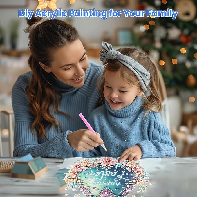 MOGTAA Easter Egg Diamond Art Hanging Kits for Adults Beginners, Flowers Diamond Art Suncatchers, 5D Special Shape Diamond Painting Window Pendant Kit for Home Garden Wall Decor