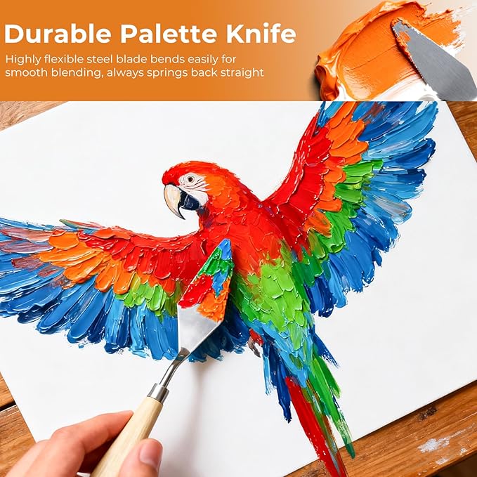 Nicpro 26pcs Paint Brush Set, Professional Paintbrushes with Palette Knife, Craft Paint Brushes for Acrylic Painting, Oil, Watercolor, Gouache & Canvas, Drawing & Art Supplies for Adults, Artists Gift