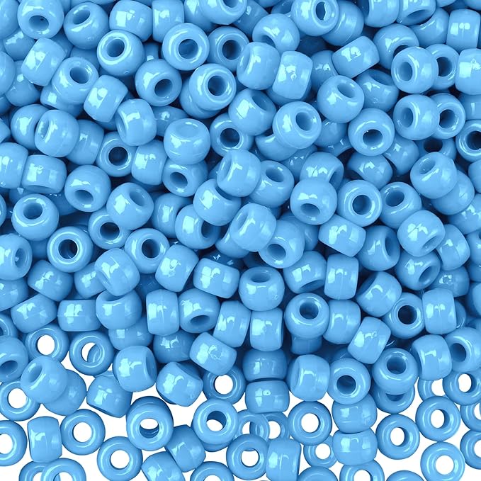 Qpixvb 1100PCS Blue Pony Beads,Blue Beads for Bracelets,Bead for Jewelry Making and Bracelets Making,Friendship Bracelet Bead Kit