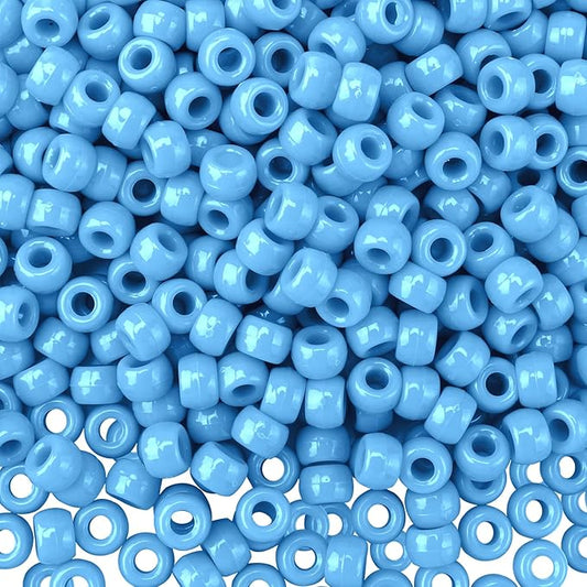 Qpixvb 1100PCS Blue Pony Beads,Blue Beads for Bracelets,Bead for Jewelry Making and Bracelets Making,Friendship Bracelet Bead Kit