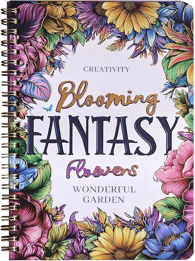 VYRANA Women's Coloring Book 30 Pages Flower Pattern Coloring Books for Adults to Relax and Relieve Anxiety, Gift for Mother's Day, Birthdays, Christmas, Anniversaries