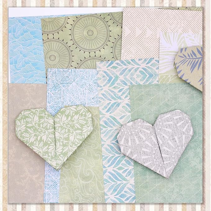 24 Sheets Scrapbook Paper 12" Double-Sided Photo Backdrop Bohemian Patterned (Floral Design H)